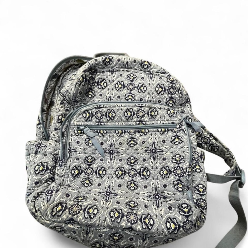 Vera Bradley Gray Backpack with Geometric Design